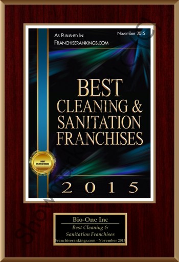 Bio One decontamination and biohazard cleaning company award 2015