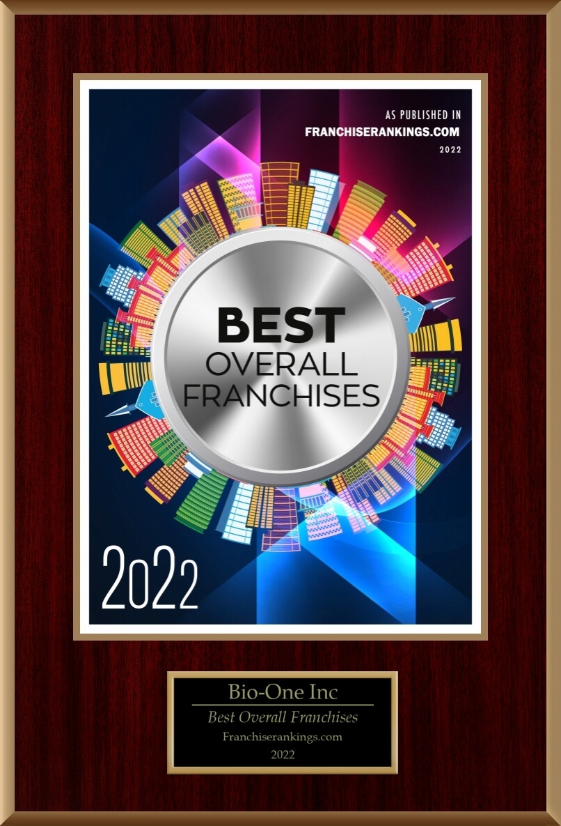 Bio One decontamination and biohazard cleaning company award 2022